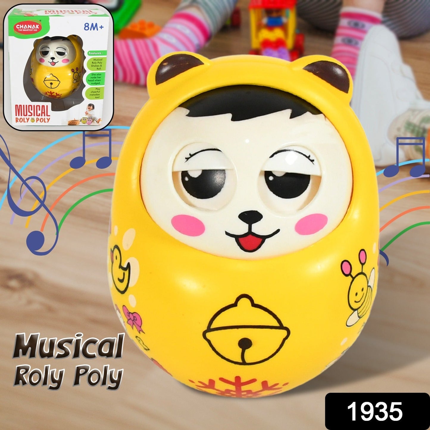 Musical Roly Poly Toy for Babies – Push & Shake Wobbling Doll signaturekarts
