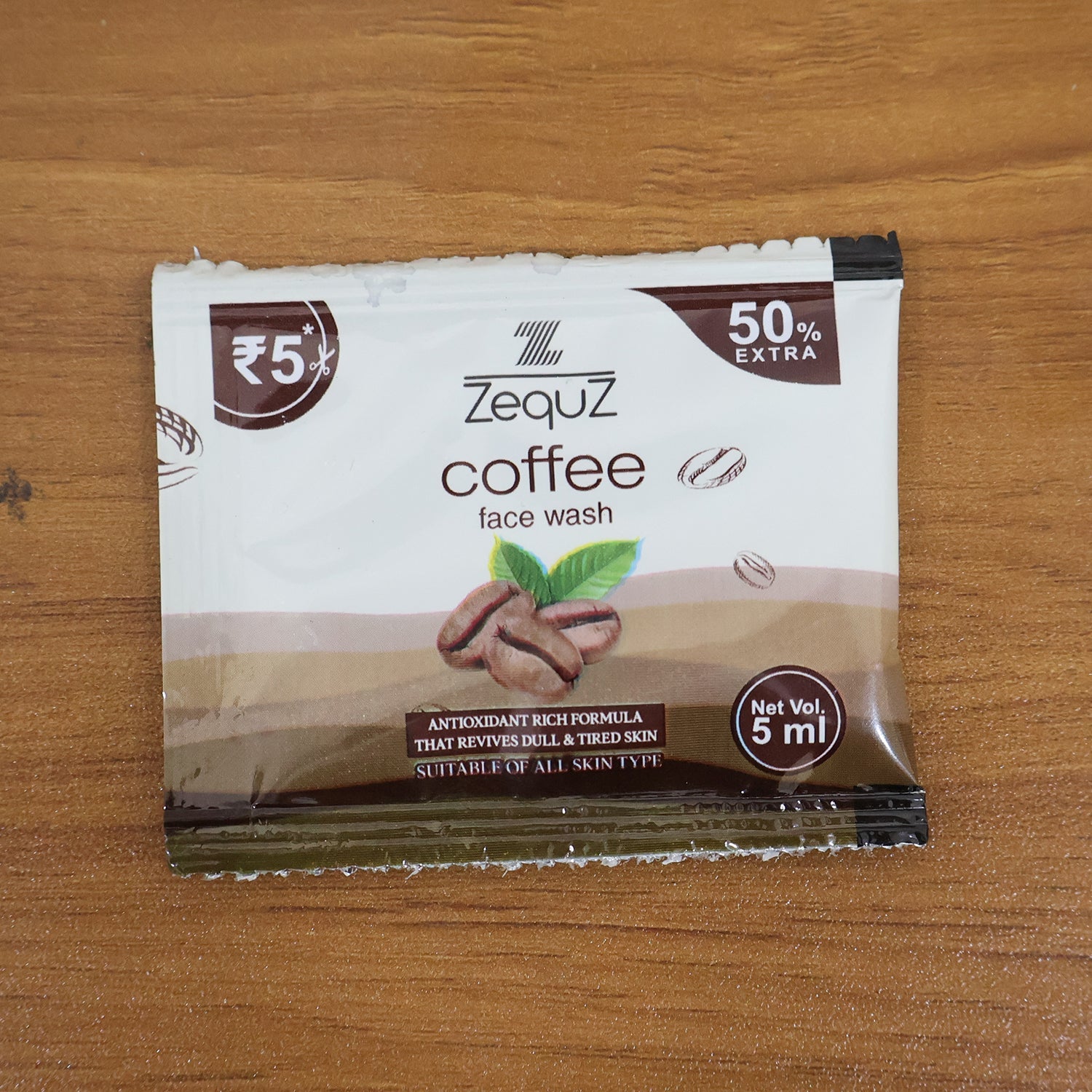 Zequz Coffee Face Wash Sachet (5 ML / 1 Pc) The Morsignaturekarts