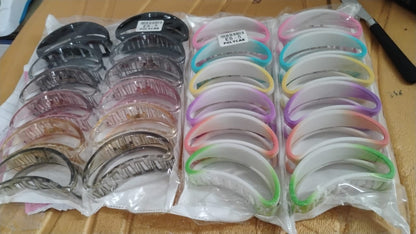Plastic Hair Clamp Grip, Simple Matte Hair Barrette Clamp (12 Pc) Signature Kart