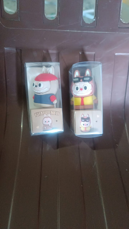 Cartoon Pencil Sharpener with Built-In Eraser – Fun Practical Stationery Signature kart
