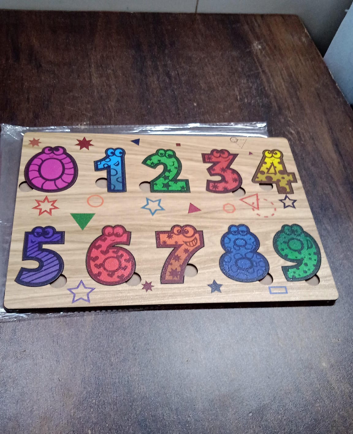 Wooden Number Puzzle Learning Educational Board (1 Set / 28×20 Cm) Signaturekarts