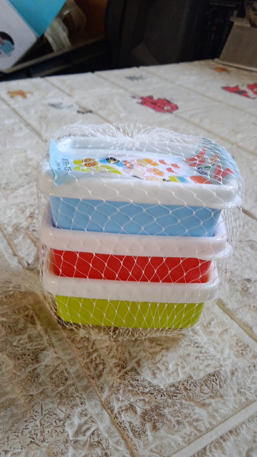 3-Piece Multicolor Airtight Container Set – Rectangular Food & Fridge Storage signaturekarts