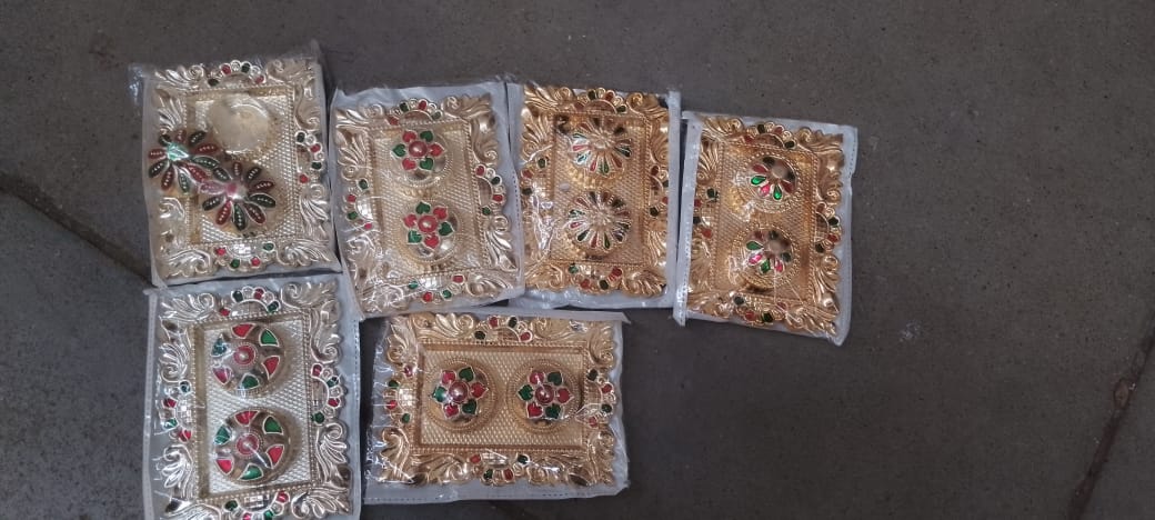 Rakasha Bandhan Special Puja Thali, Kumkum Thali Holder, Pooja Return Gift, Indian Housewarming Gifts, Brother / Bhai / Bhabhi / Sister / Family   for Rakshabandhan, Diwali (Mix Design) signaturekarts