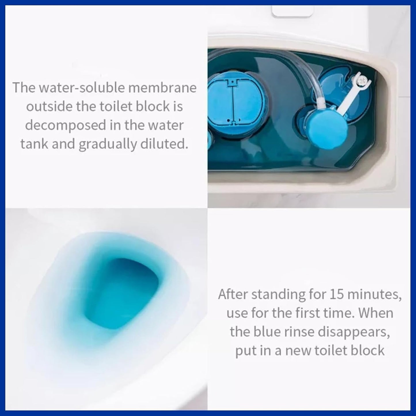 Toilet Cleaner Flush Tab Ocean Blue 100 Gram Your Brand