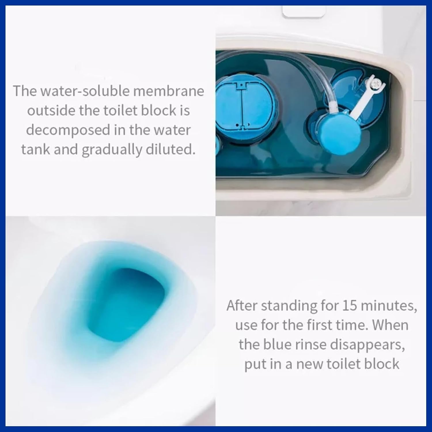 Toilet Cleaner Flush Tab Ocean Blue 100 Gram Your Brand