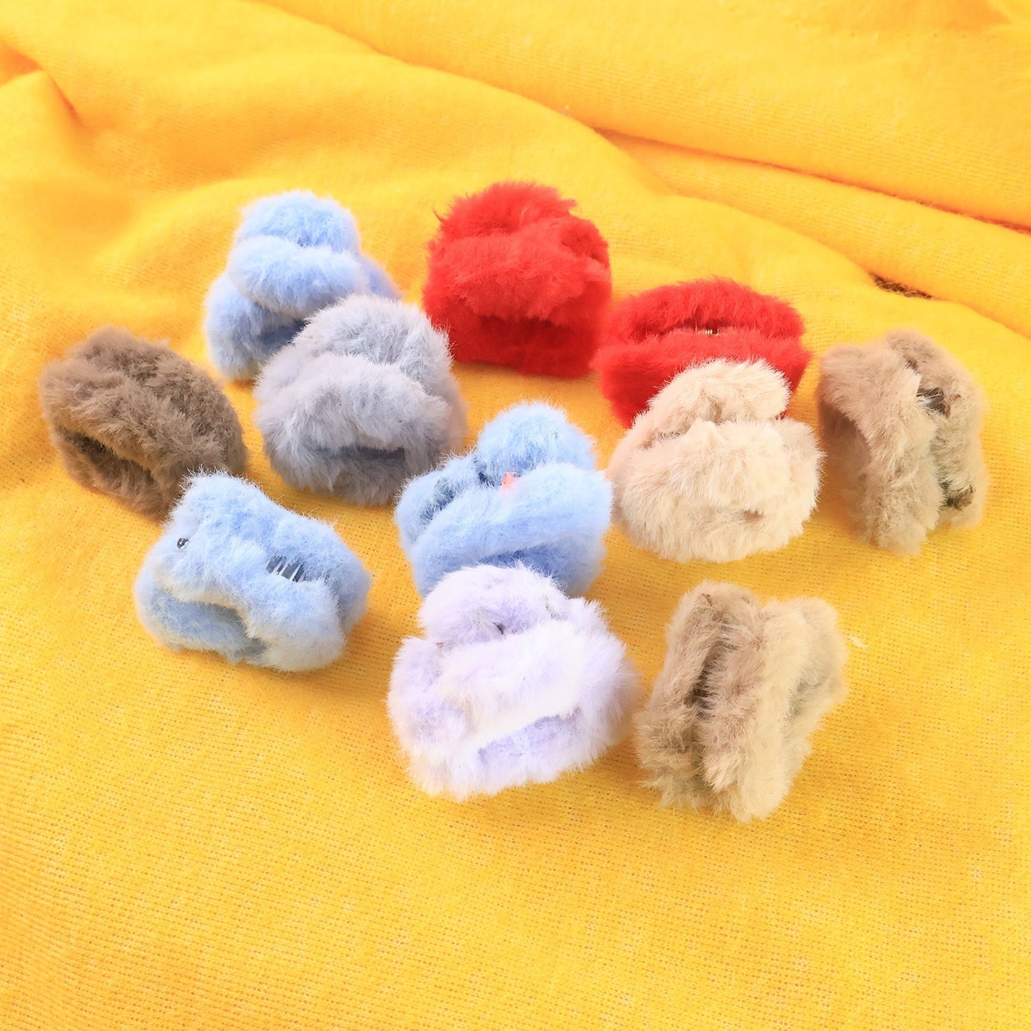 Small Hair Claw Clips, Plastic Fluffy Hair Claw Hair, Hair accessories (12 Pcs Set) Signature Kart