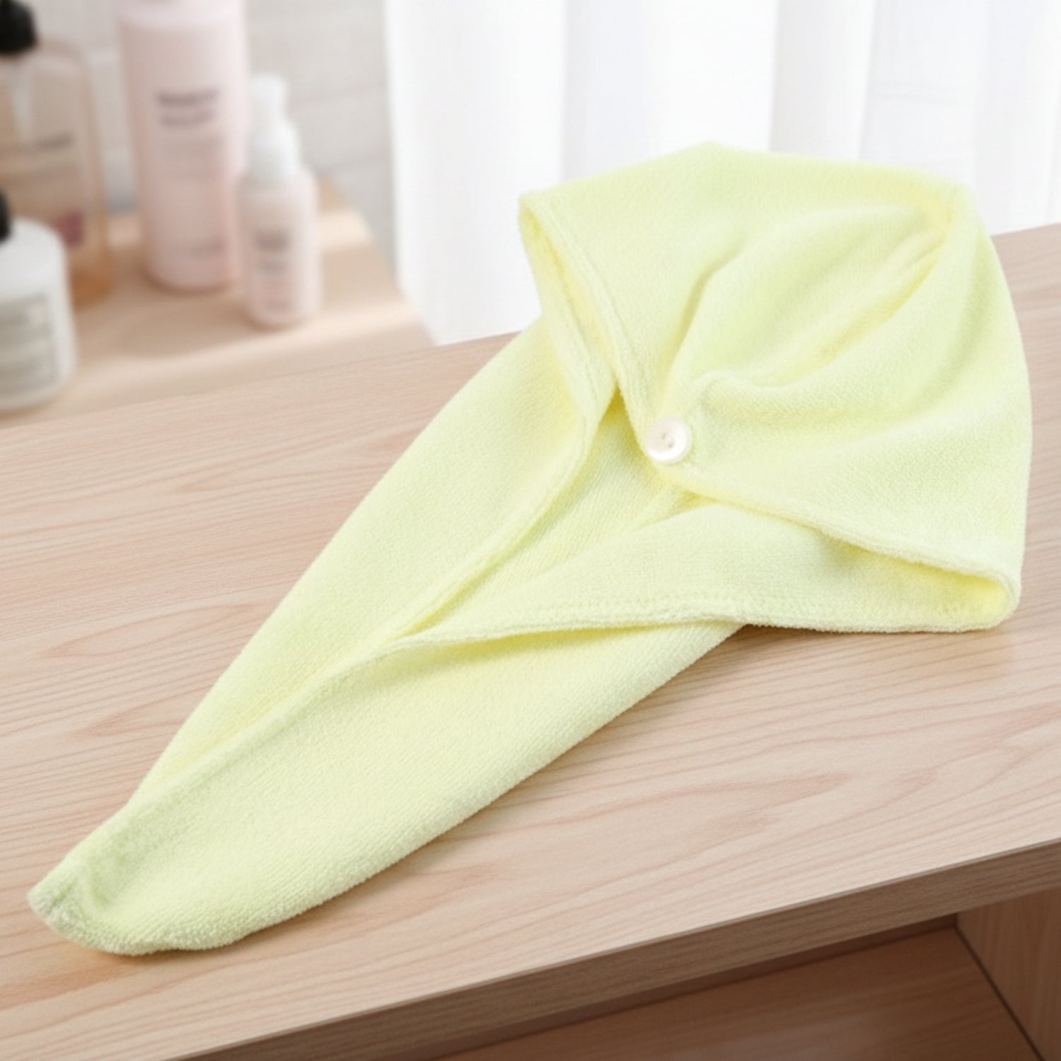Quick Turban Hair-Drying Absorbent Microfiber Towel (1 Pc / Mix Design) Signature Kart
