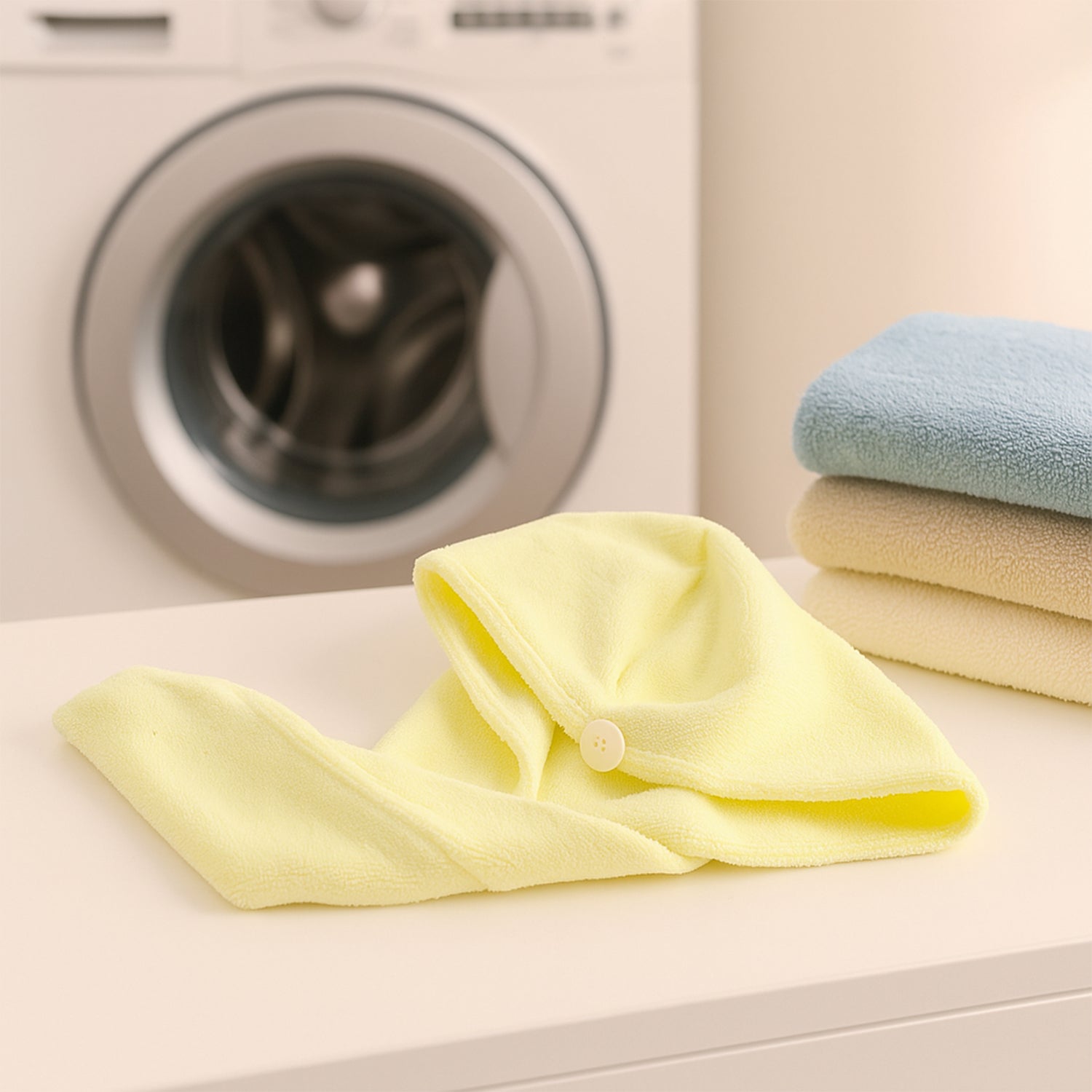 Quick Turban Hair-Drying Absorbent Microfiber Towel (1 Pc / Mix Design) Signature Kart