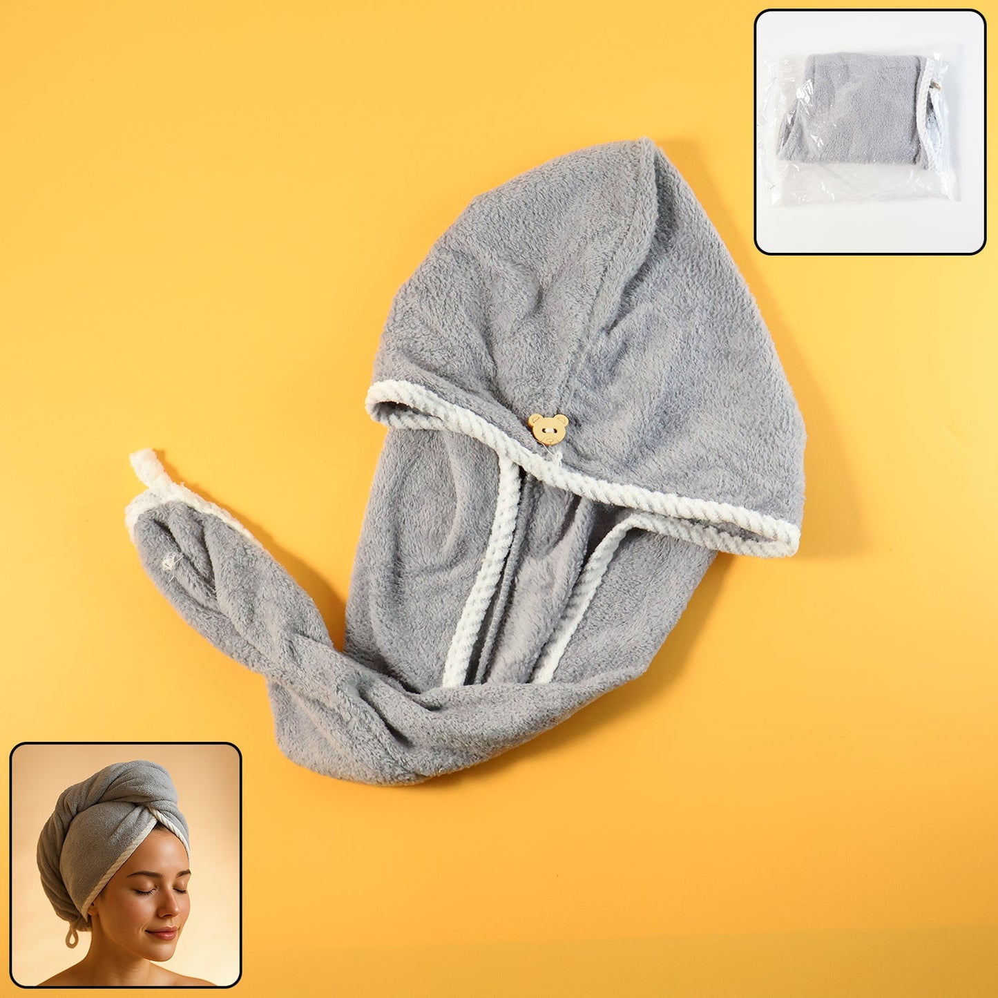 Hair Drying Magic Hair Cap Towel Wrap for Women (1 Pc / Mix Design) Signaturekarts