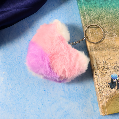 Soft Plush Cute Heart Keychain - 1 Pc The Morsignaturekarts