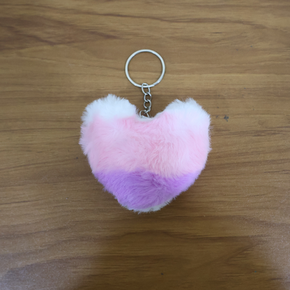 Soft Plush Cute Heart Keychain - 1 Pc The Morsignaturekarts