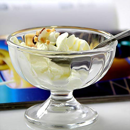 Premium Glass Ice Cream Dessert Bowl 6 Pc Set signaturekarts