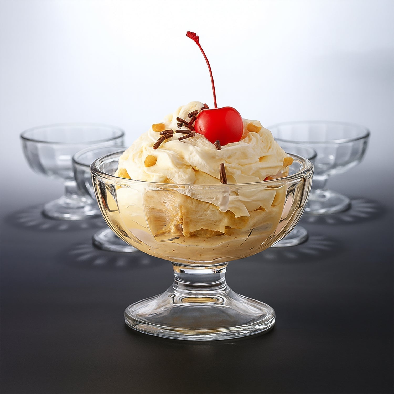 Premium Glass Ice Cream Dessert Bowl 6 Pc Set signaturekarts