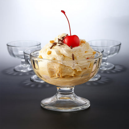 Premium Glass Ice Cream Dessert Bowl 6 Pc Set signaturekarts