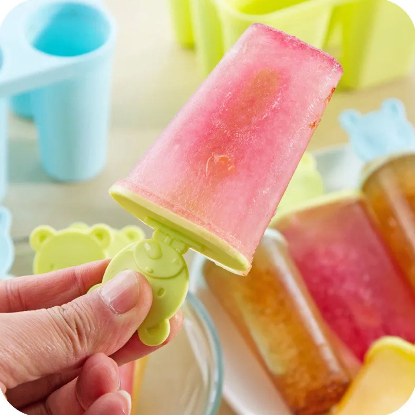 Plastic 6 Grid / Compartment sicle Ice Cream Mold (1 Pc) Signaturekarts