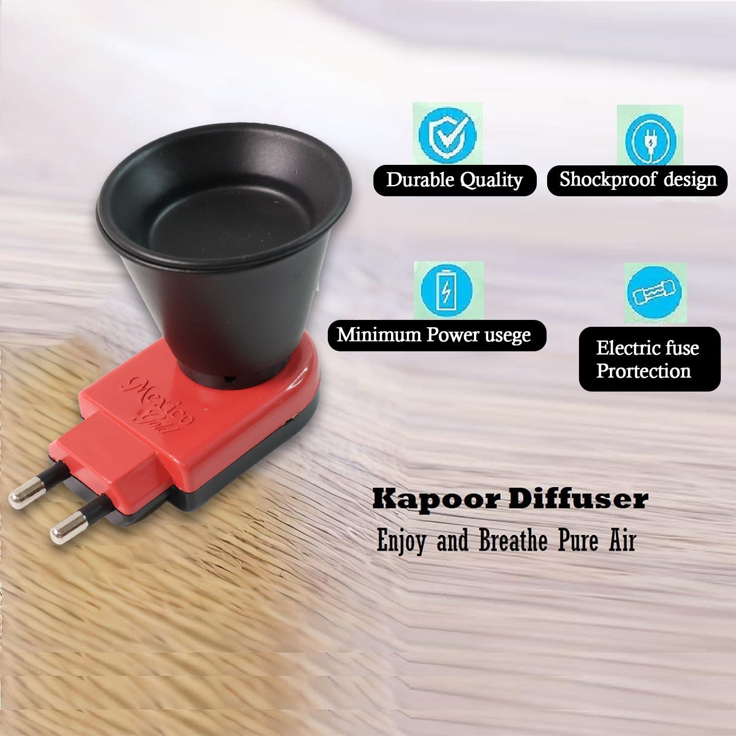 Electric Kapoor Dani Camphor Diffuser (1 Pc) signaturekarts