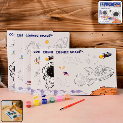 Cosmic Space Theme Kids Painting and Coloring Kit signaturekarts