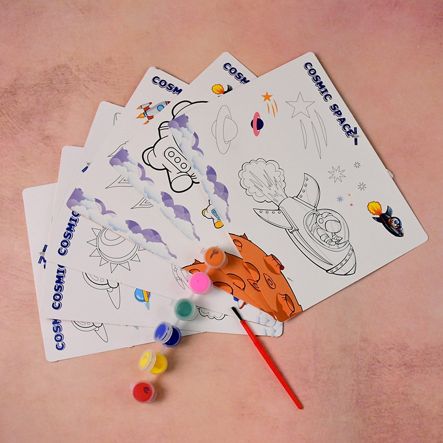 Cosmic Space Theme Kids Painting and Coloring Kit signaturekarts