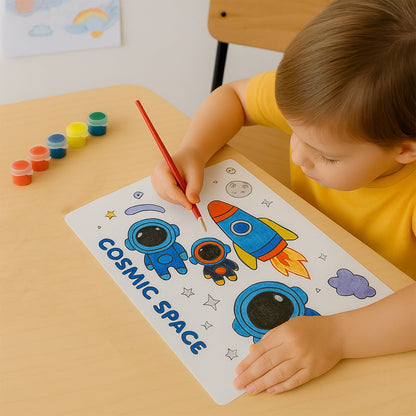 Cosmic Space Theme Kids Painting and Coloring Kit signaturekarts