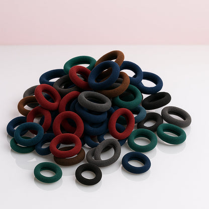 Small Hairbands Bands Hair Rubber Bands (Pack of 100 / Multicolour) Signaturekarts