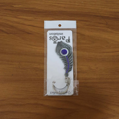 Elegant Metal Peacock Feather Keychain (1 Pc) signaturekarts