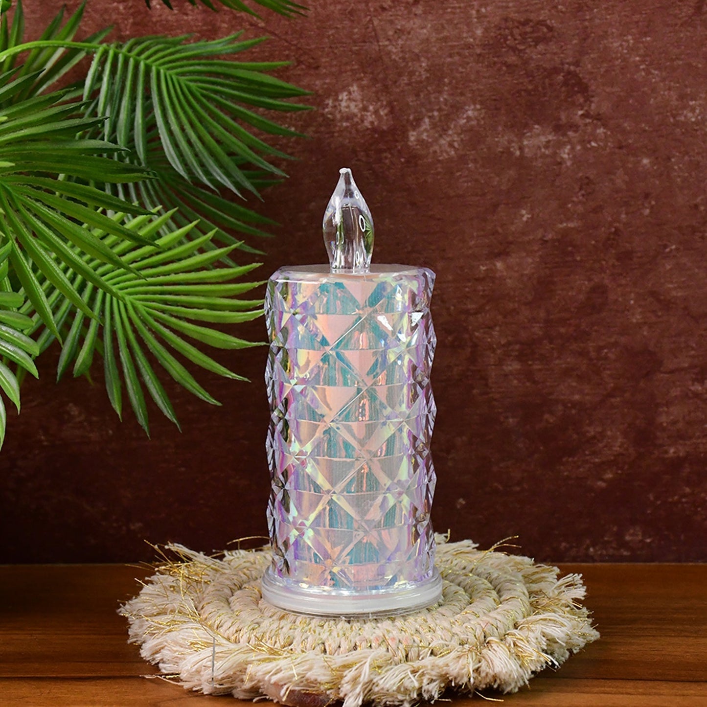 Decorative LED Candle Lights with Holographic Finish (2 Pc / Set) signaturekarts