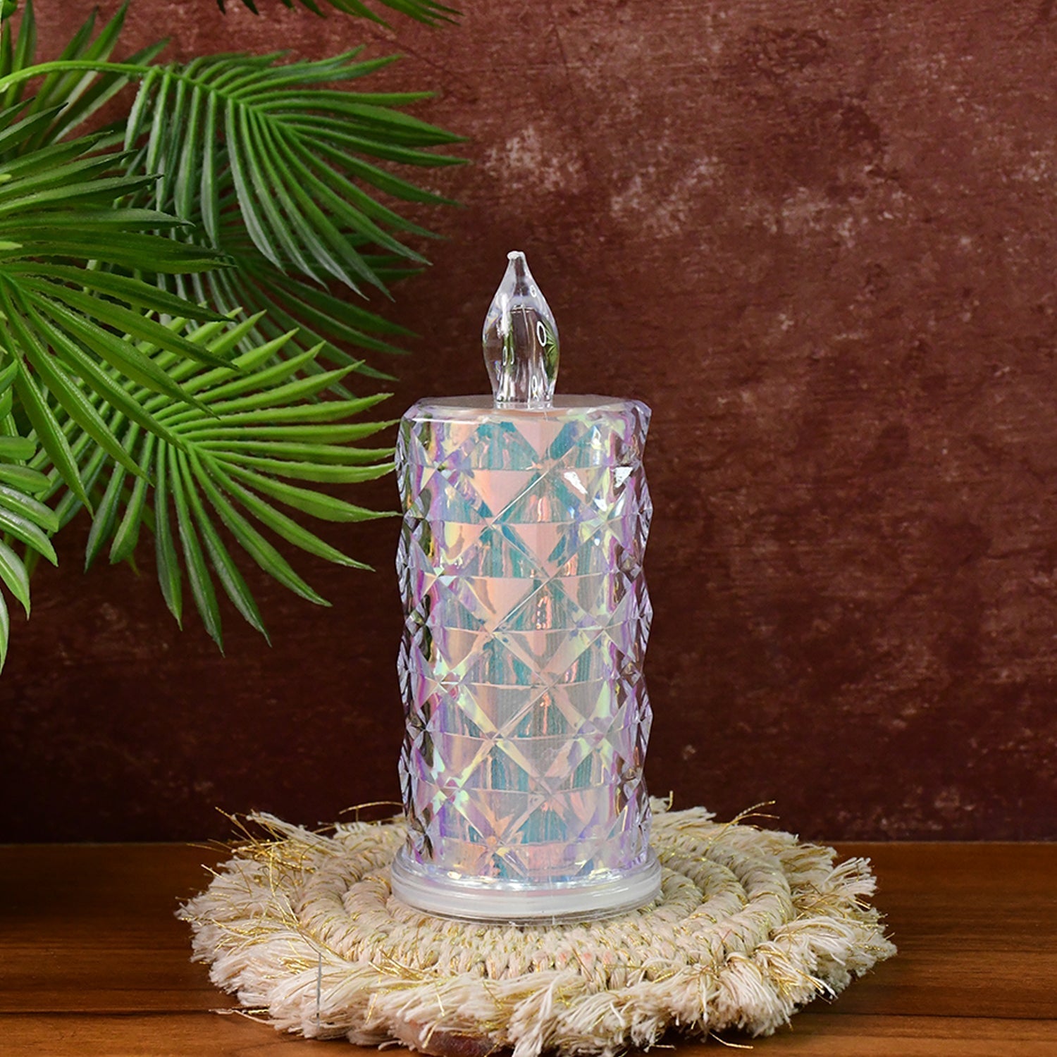 Decorative LED Candle Lights with Holographic Finish (2 Pc / Set) signaturekarts