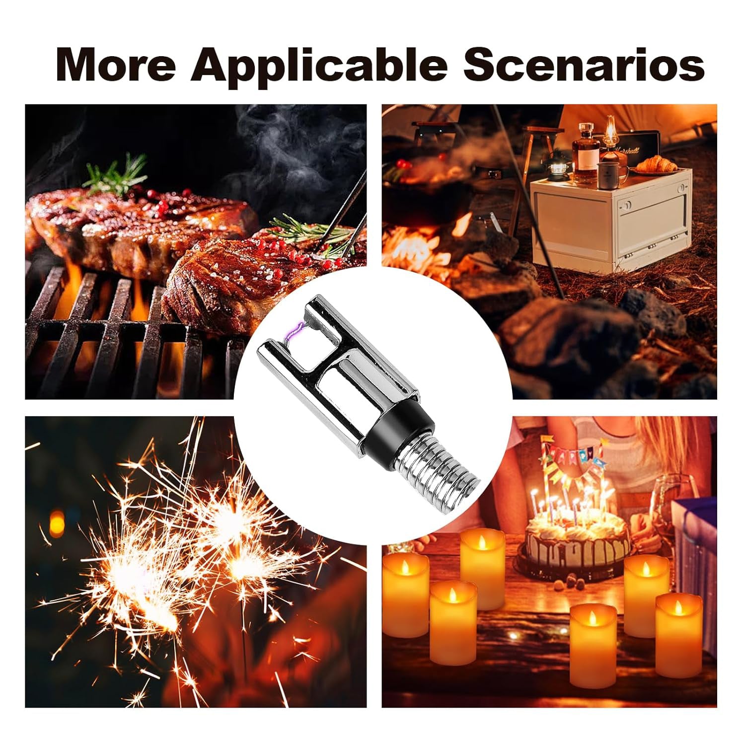 Metal Rechargeable Electric Arc Lighter with Flexible Neck (1 Pc) signaturekarts