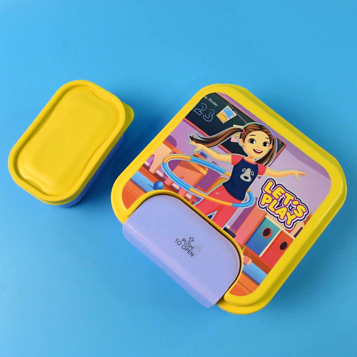 Kids Lunch Box Set with Small Inner Container, Spoon & Fork (1 Pc) Signature Kart