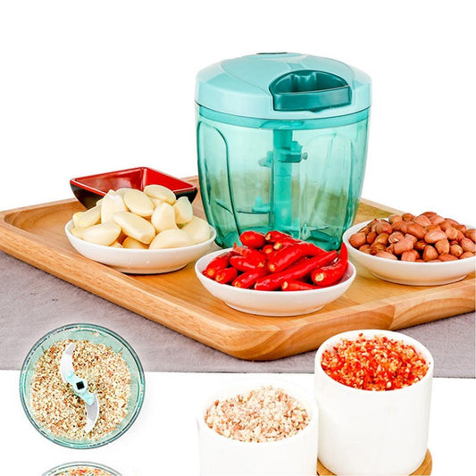 Manual Stainless Steel Compact Extra Sharp Hand Held Vegetable Chopperslicer With 5 Blades (750 Ml) - signaturekarts.com