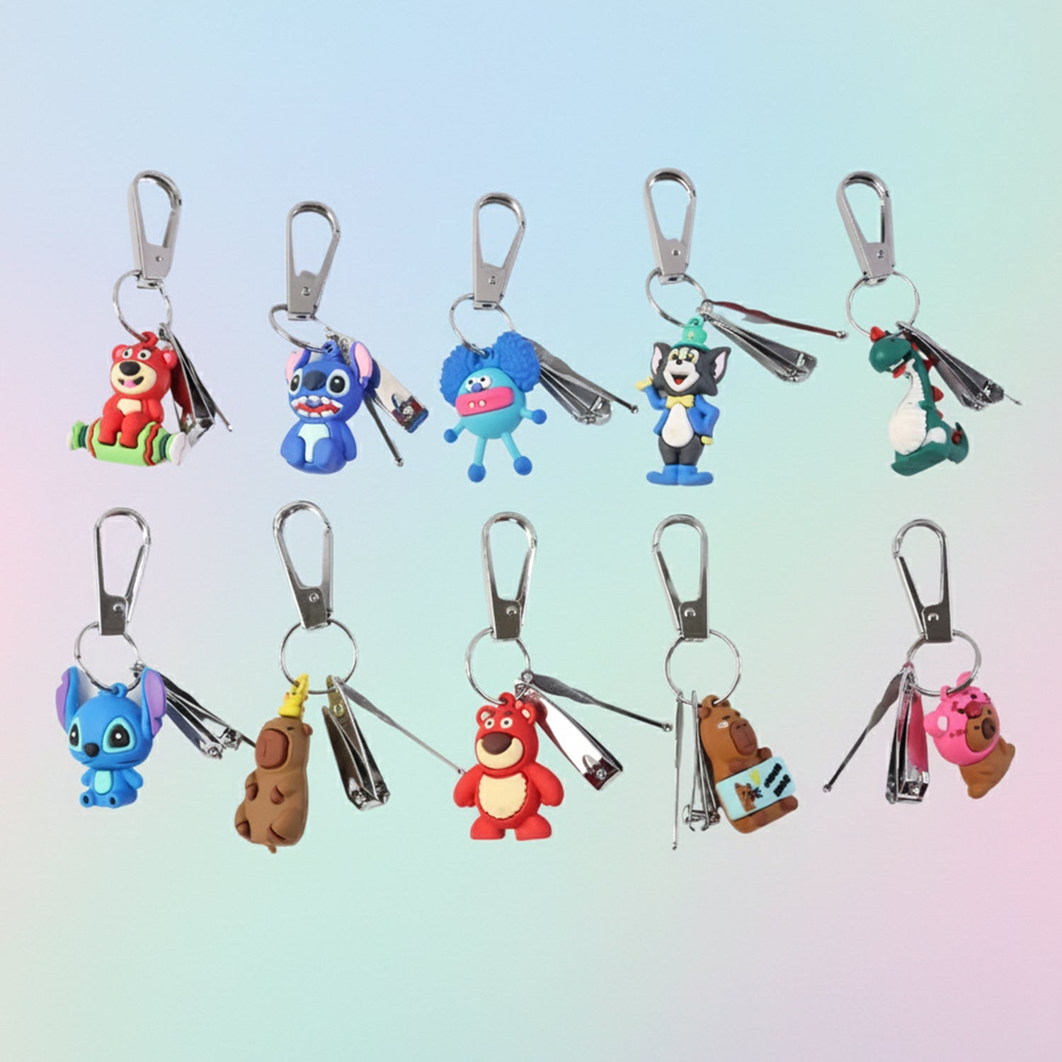 Mix Design Cartoon Nail Cutter Keychain with Mini Nail Clipper (1 Pc) The Morsignaturekarts