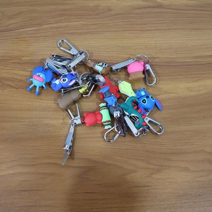 Mix Design Cartoon Nail Cutter Keychain with Mini Nail Clipper (1 Pc) The Morsignaturekarts