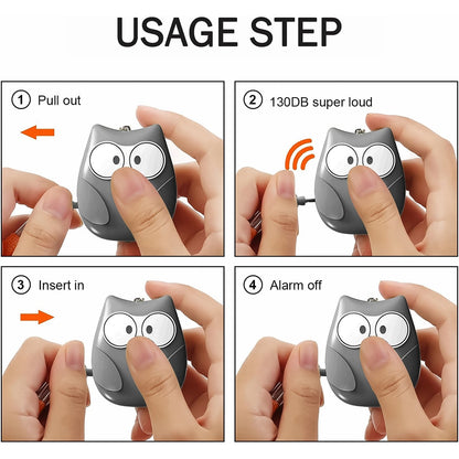 Portable Owl Shape Personal Safety Alarm Keychain The Morsignaturekarts