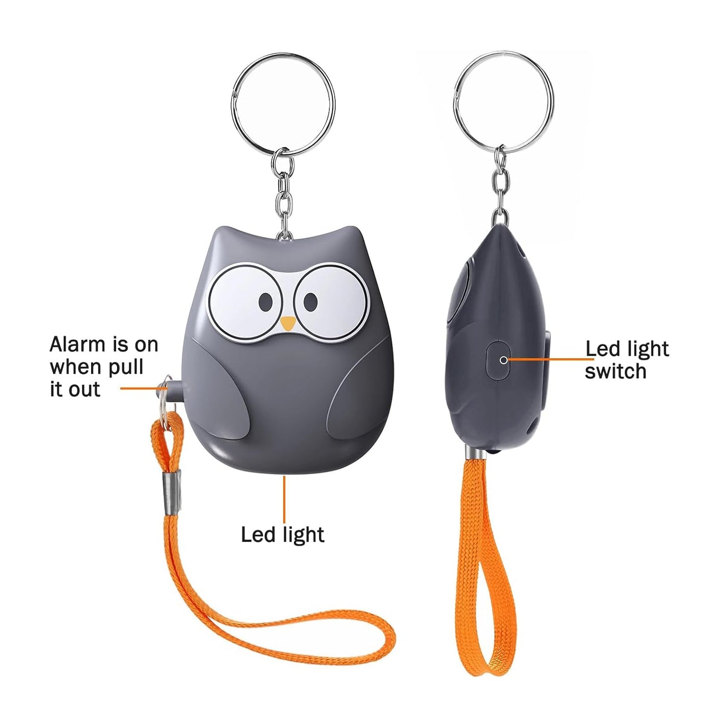Portable Owl Shape Personal Safety Alarm Keychain The Morsignaturekarts