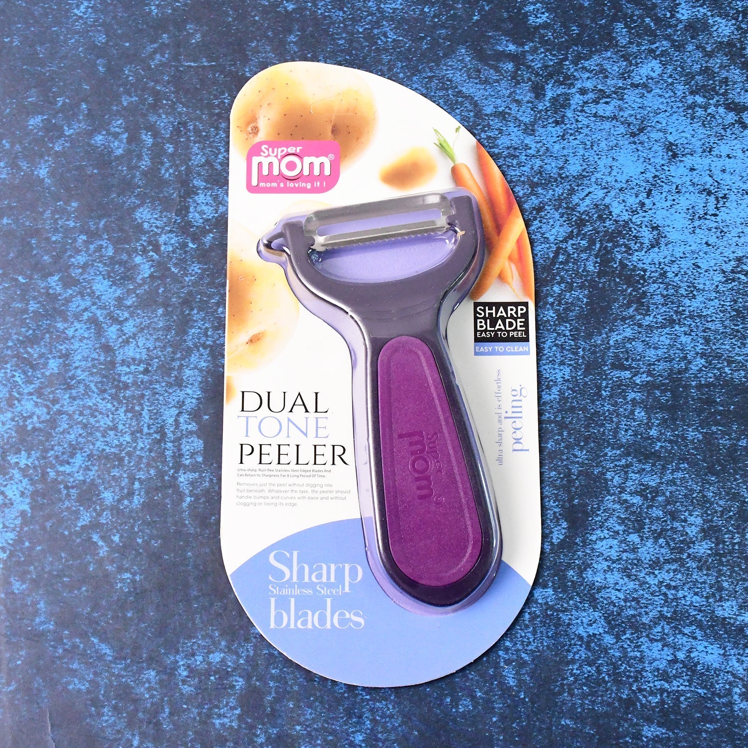 Supermom Dual Tone Peeler with Ultra Sharp Stainless Steel Blade (1 Pc) signaturekarts