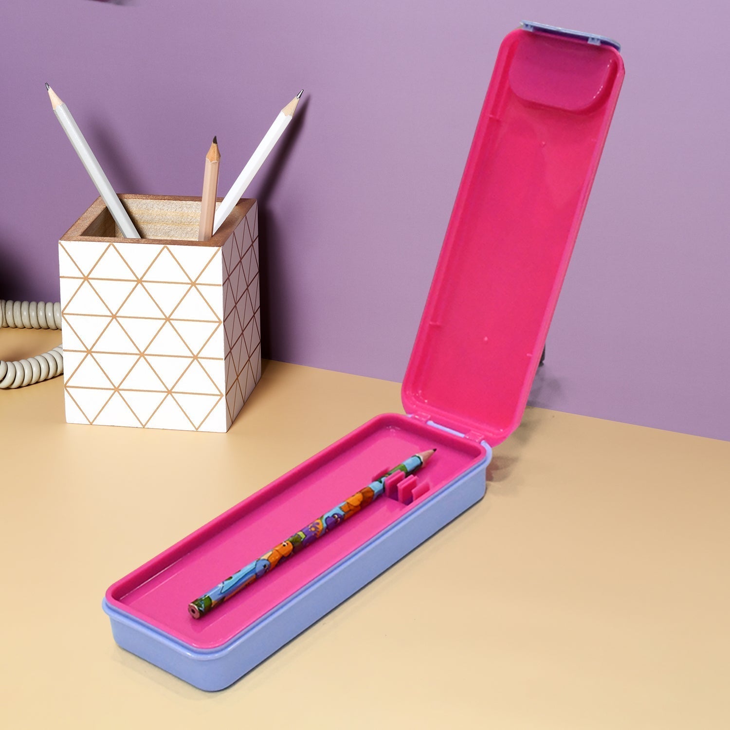 Stylish Cartoon Printed Hard Top Pencil Box for Kids (1 Pc / Mix Design) signaturekarts
