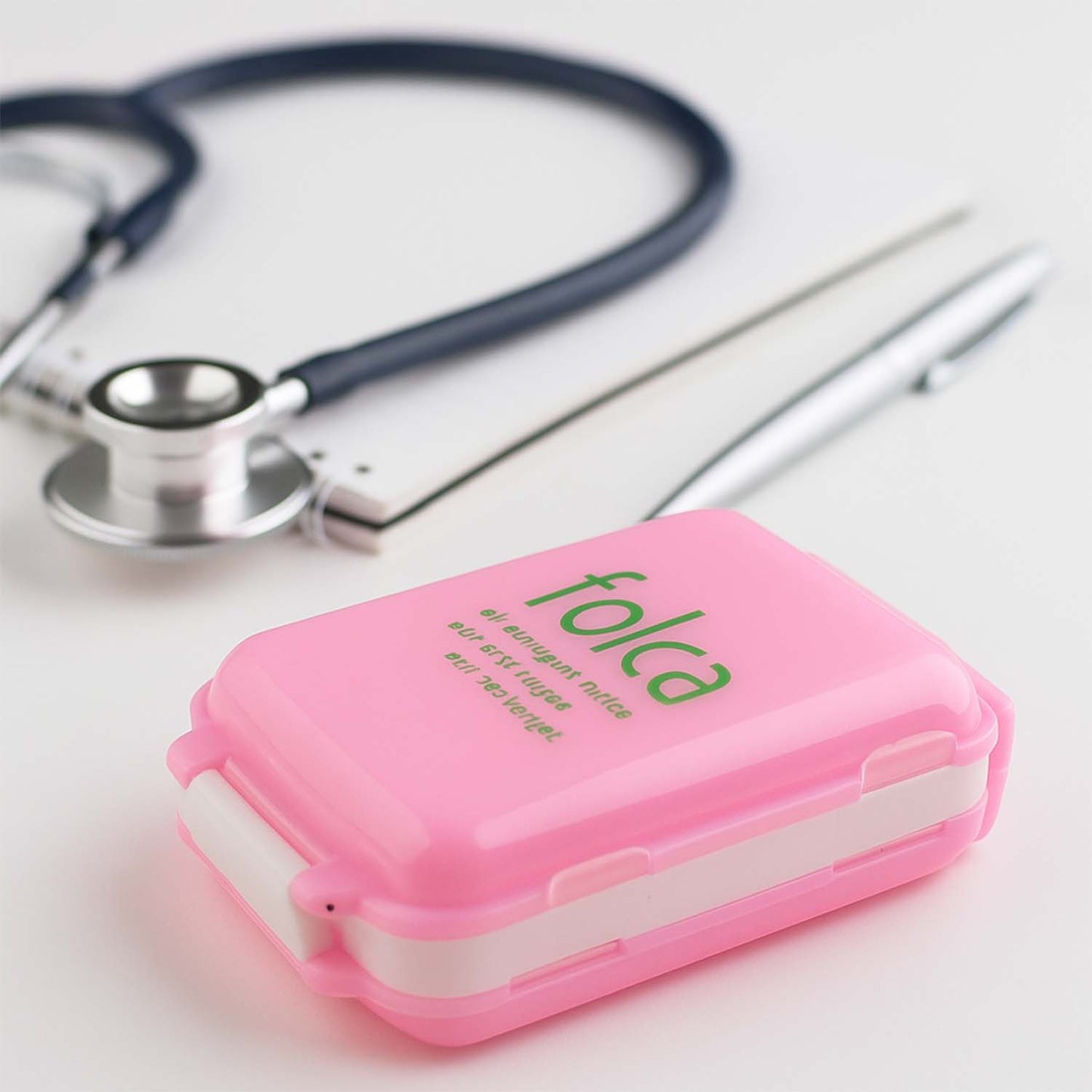Portable Pink Dual-Sided Pill Organizer Box (1 Pc) signaturekarts