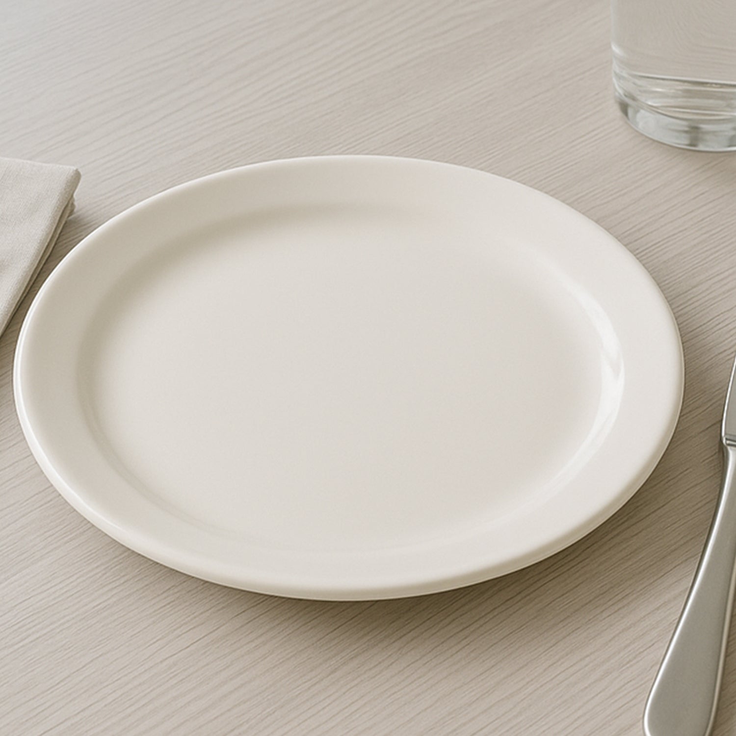 Plastic Round Dinner / Serving Plate – 23 cm (1 Pc) signaturekarts