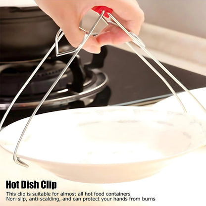 Heavy-Duty Stainless Steel Kitchen Dish Plate Bowl Vessel Gripper Tong (1 Pc) Signature Kart