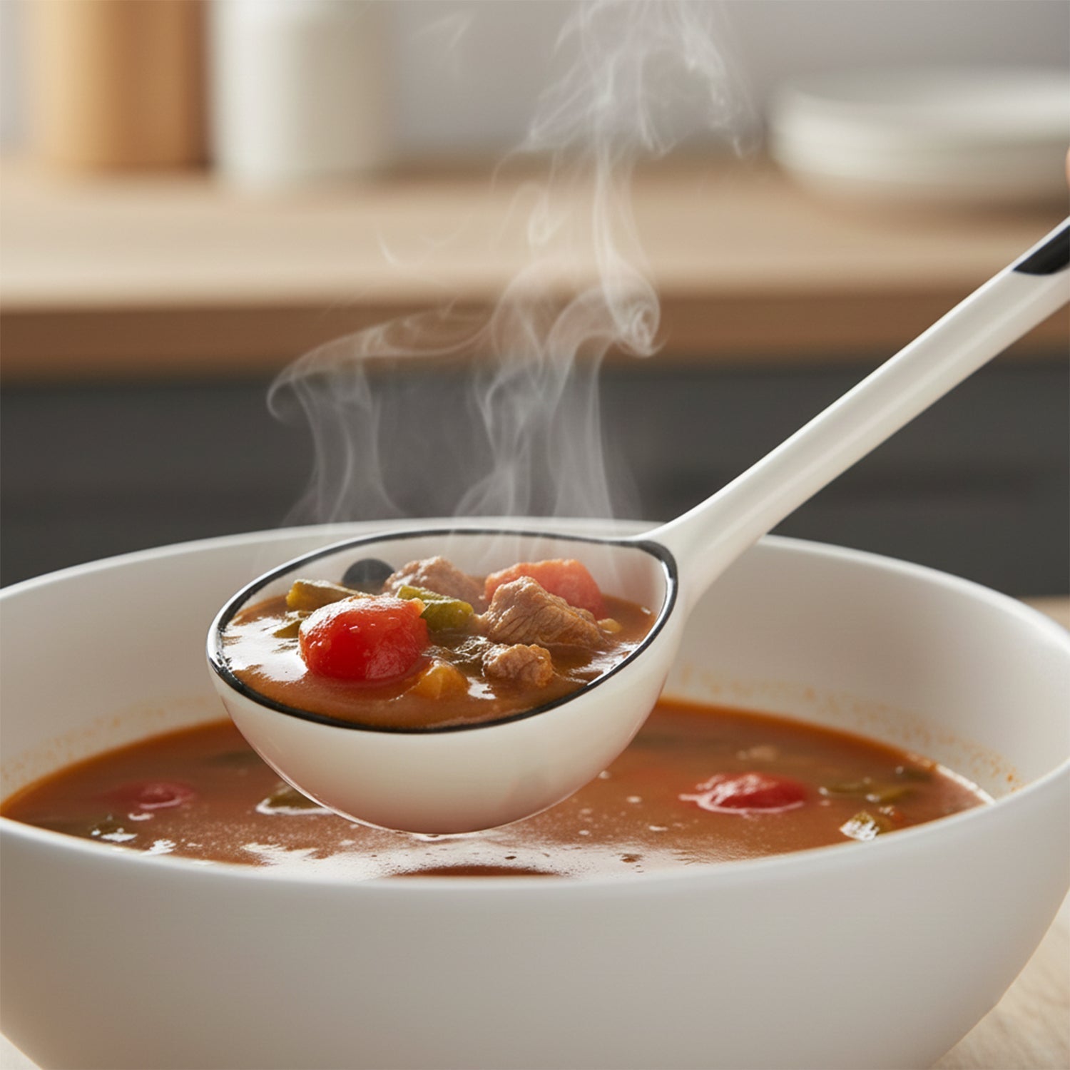 Premium 17 cm Heat-Resistant Ceramic Soup Ladle The Morsignaturekarts