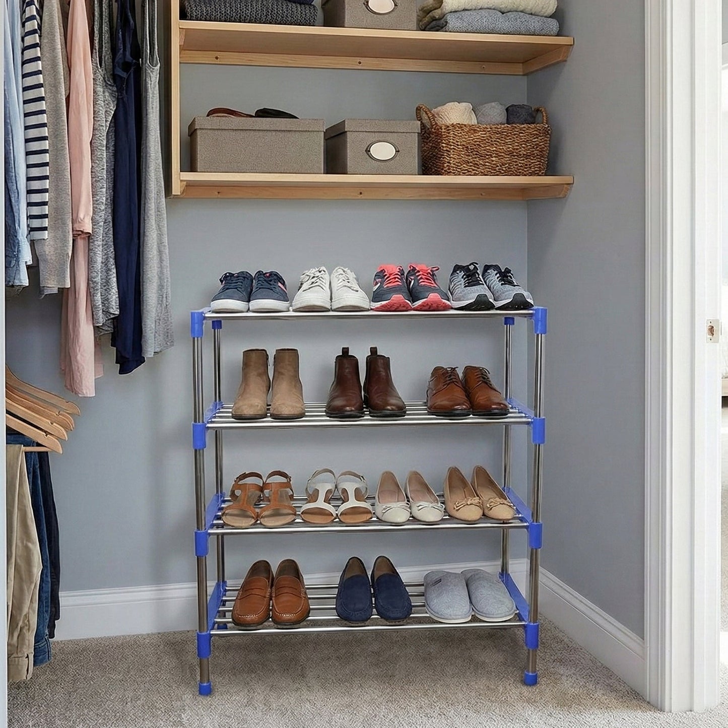 Multipurpose 4-Layer Shoe Rack Organizer Set The Morsignaturekarts
