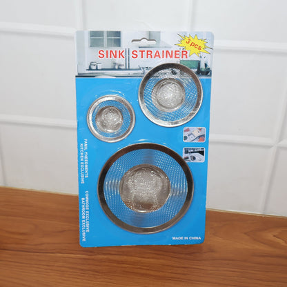 Stainless Steel Sink Drain Strainer Set (3 Pc) The Morsignaturekarts