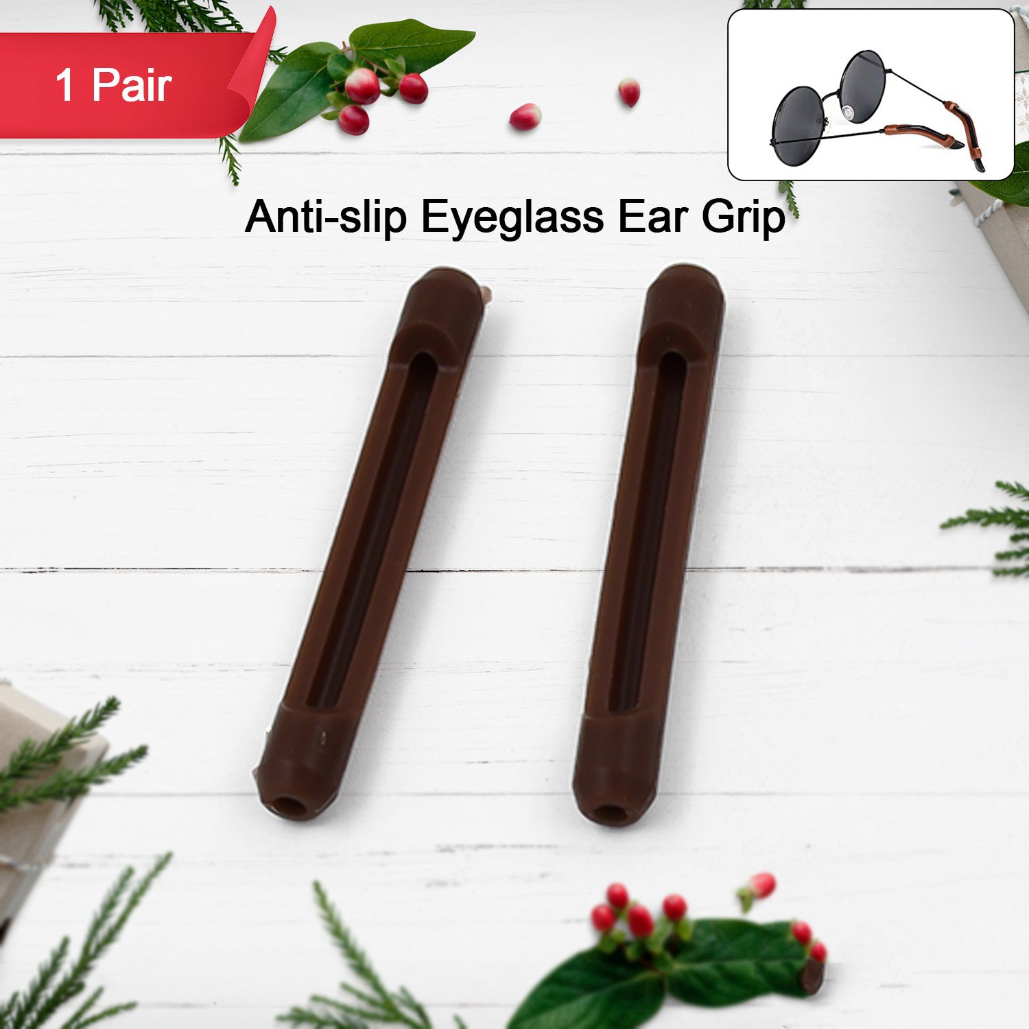 Eyeglass Anti Slip Ear Grip Soft Silicone Glasses Ear (1 Pair / Color May be Vary) Signaturekarts