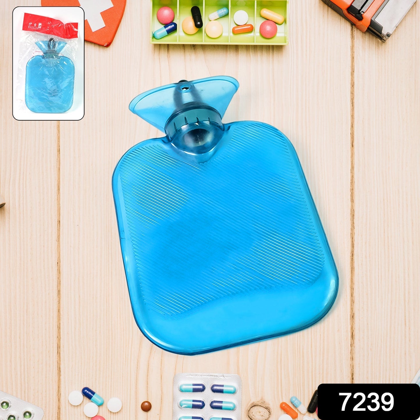 Transparent Personal Care Rubber Hot Water Heating Bag for Pain Relief (Small) Your Brand