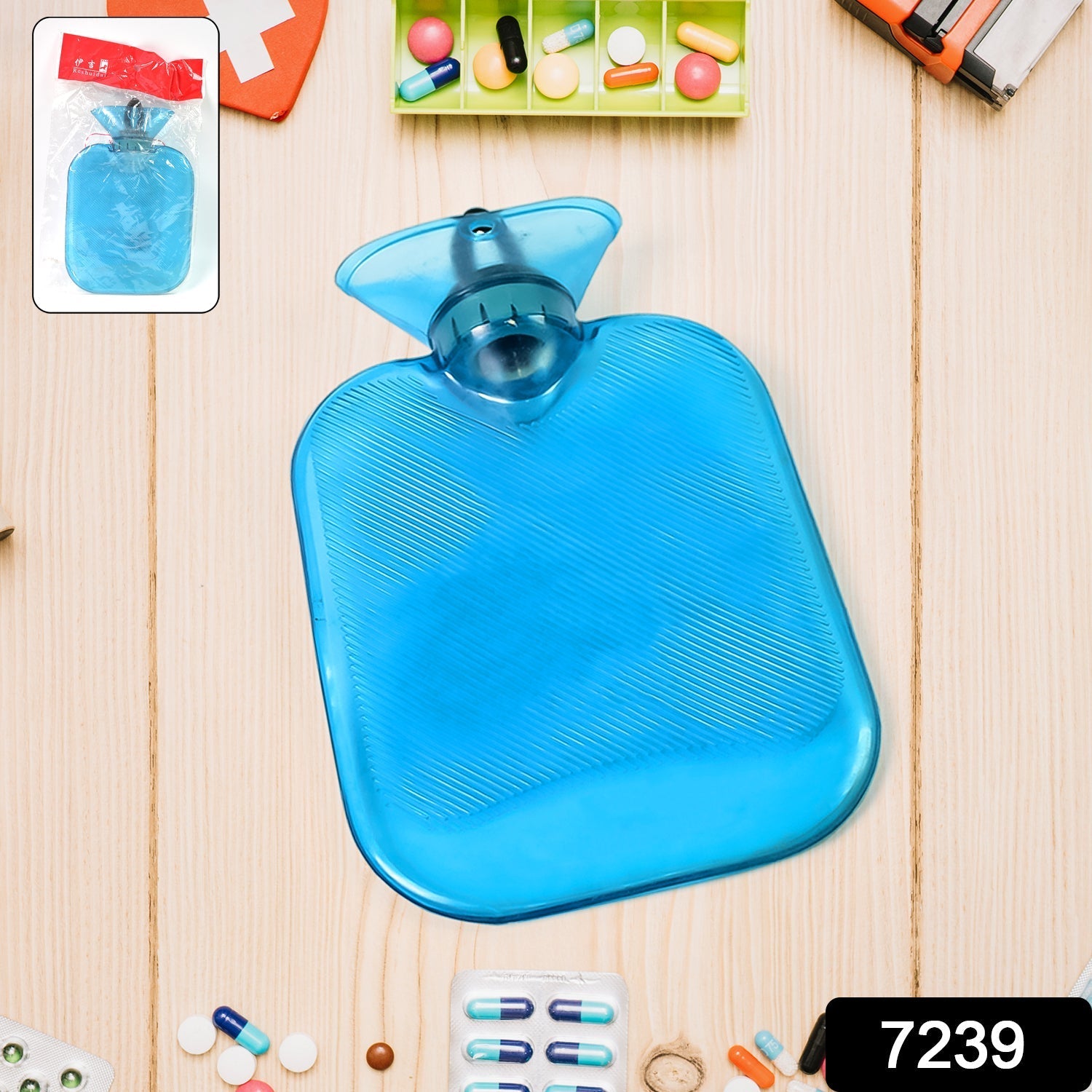 Transparent Personal Care Rubber Hot Water Heating Bag for Pain Relief (Small) Your Brand