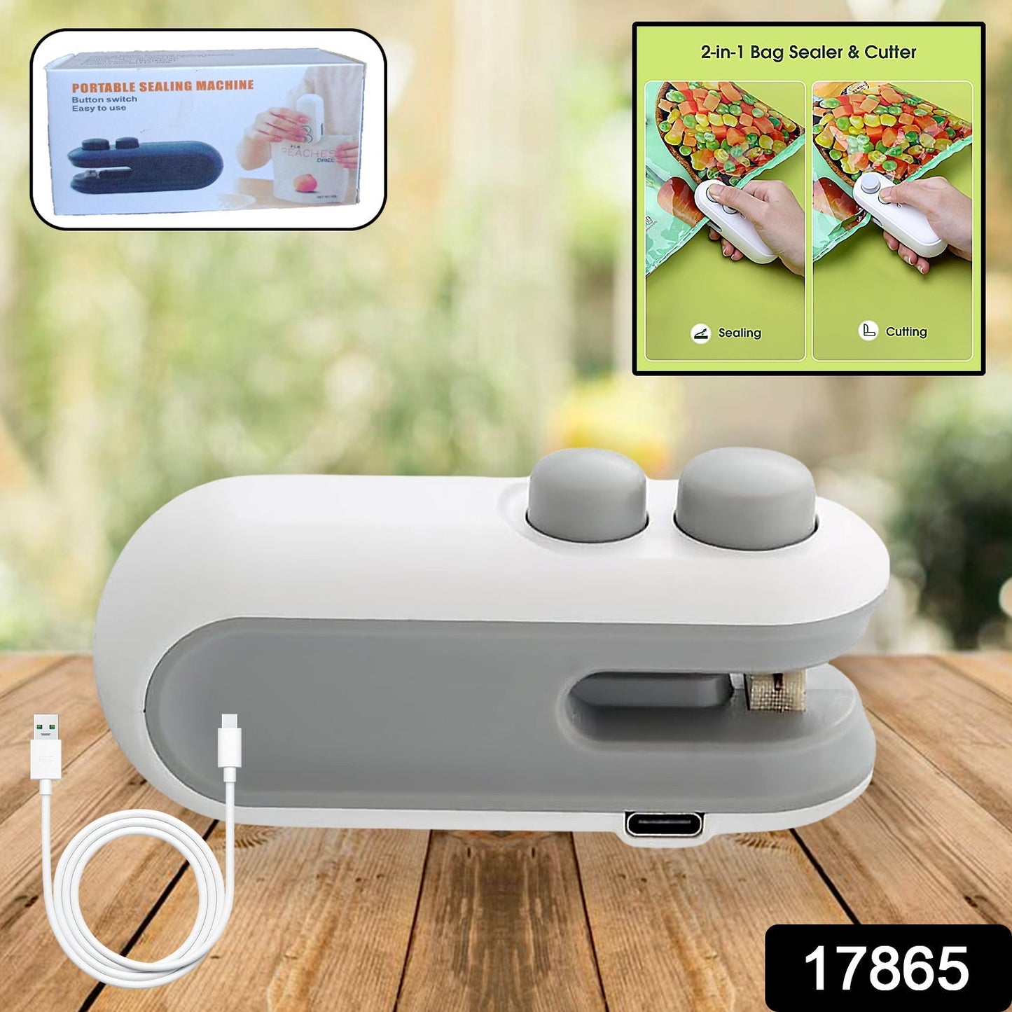 Mini Bag Sealer, 2 in 1 Seal & Cutter Heat Sealers Signaturekarts