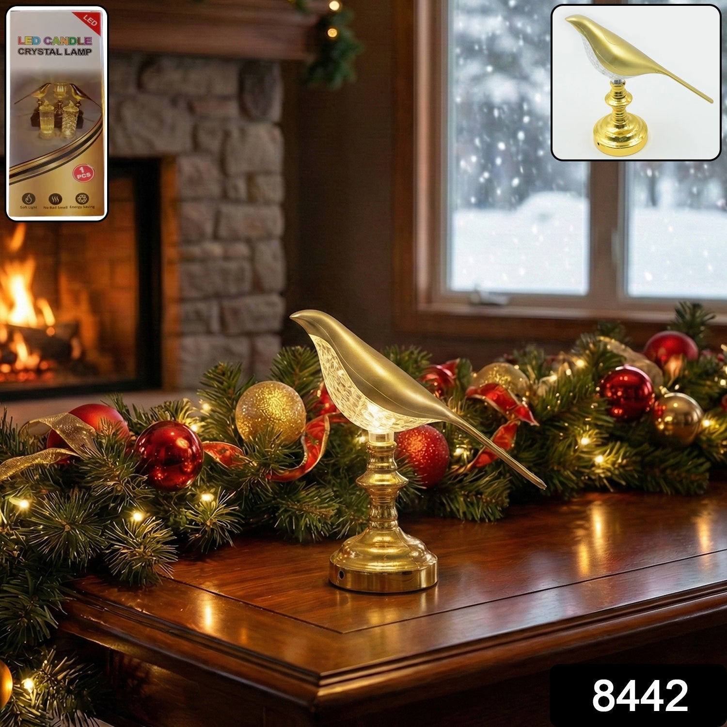 Sparrow led Table Lamp Crystal Decoration Lamp Soft Light & Energy Saving Lamp (1 Pc) signaturekarts