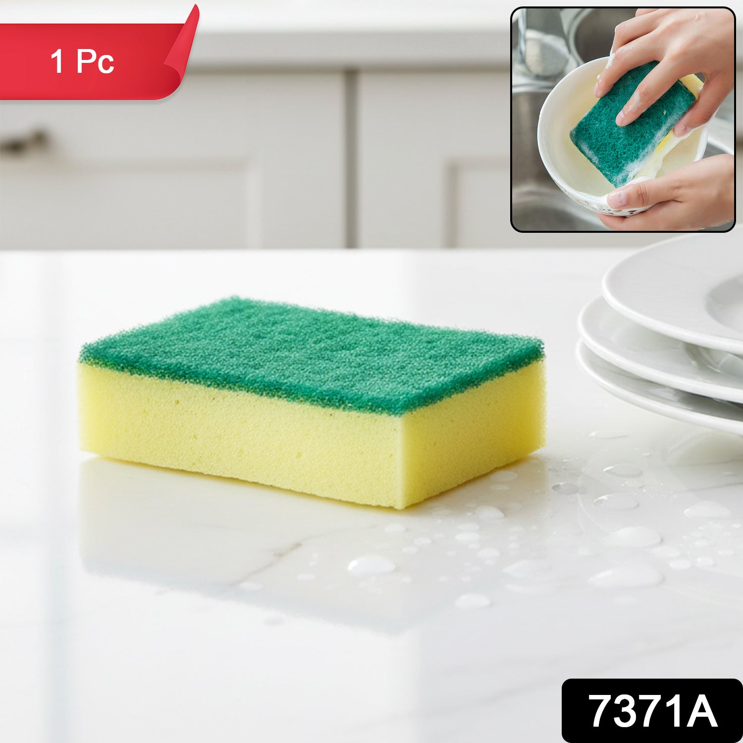 2-in-1 Multi-Purpose Scrub Sponge – Wear Resistant Dish & Furniture Cleaner (1 Pc) signaturekarts