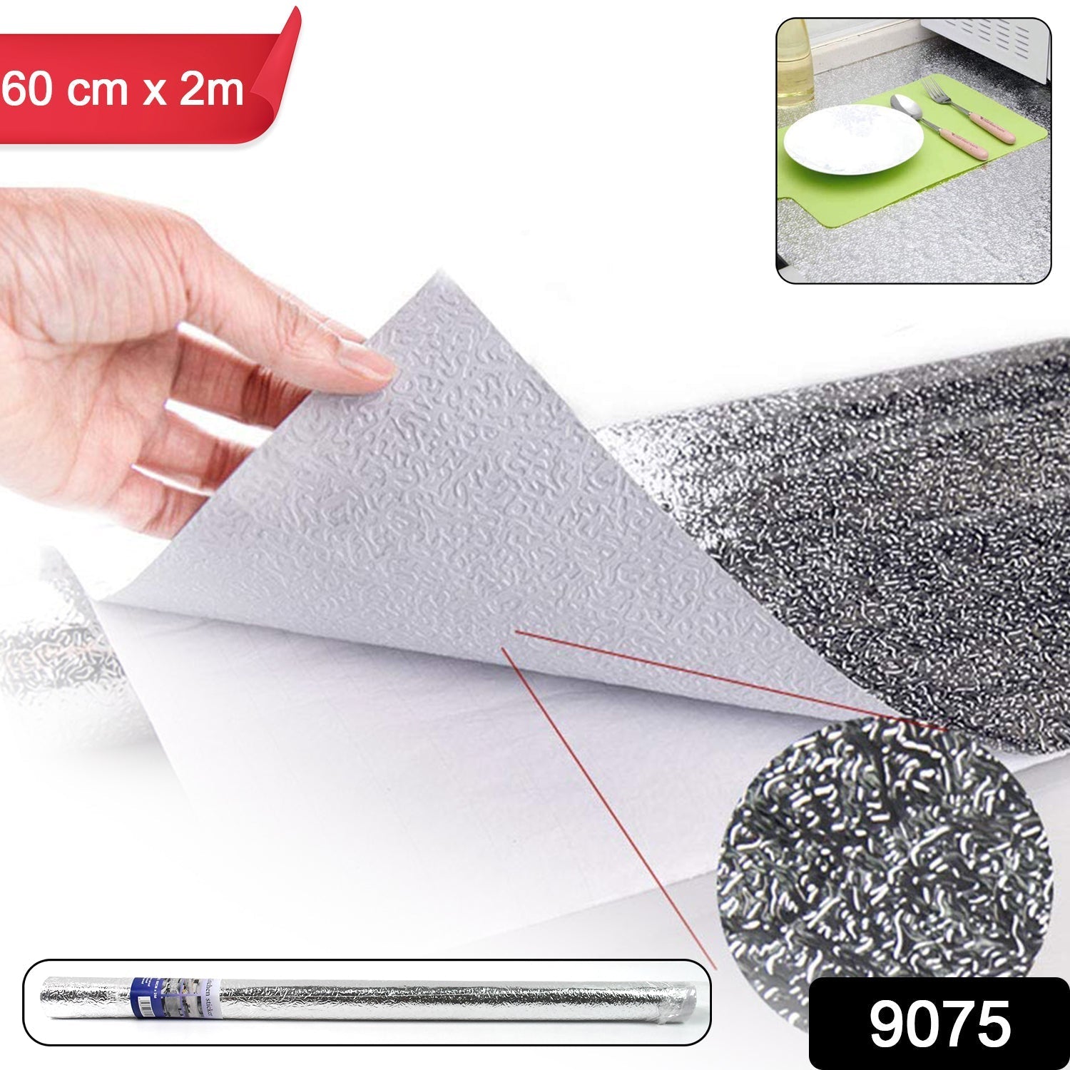 Aluminium foil for Kitchen and Aluminium Foil Paper Sticker Roll (60cmx2Meter) Your Brand
