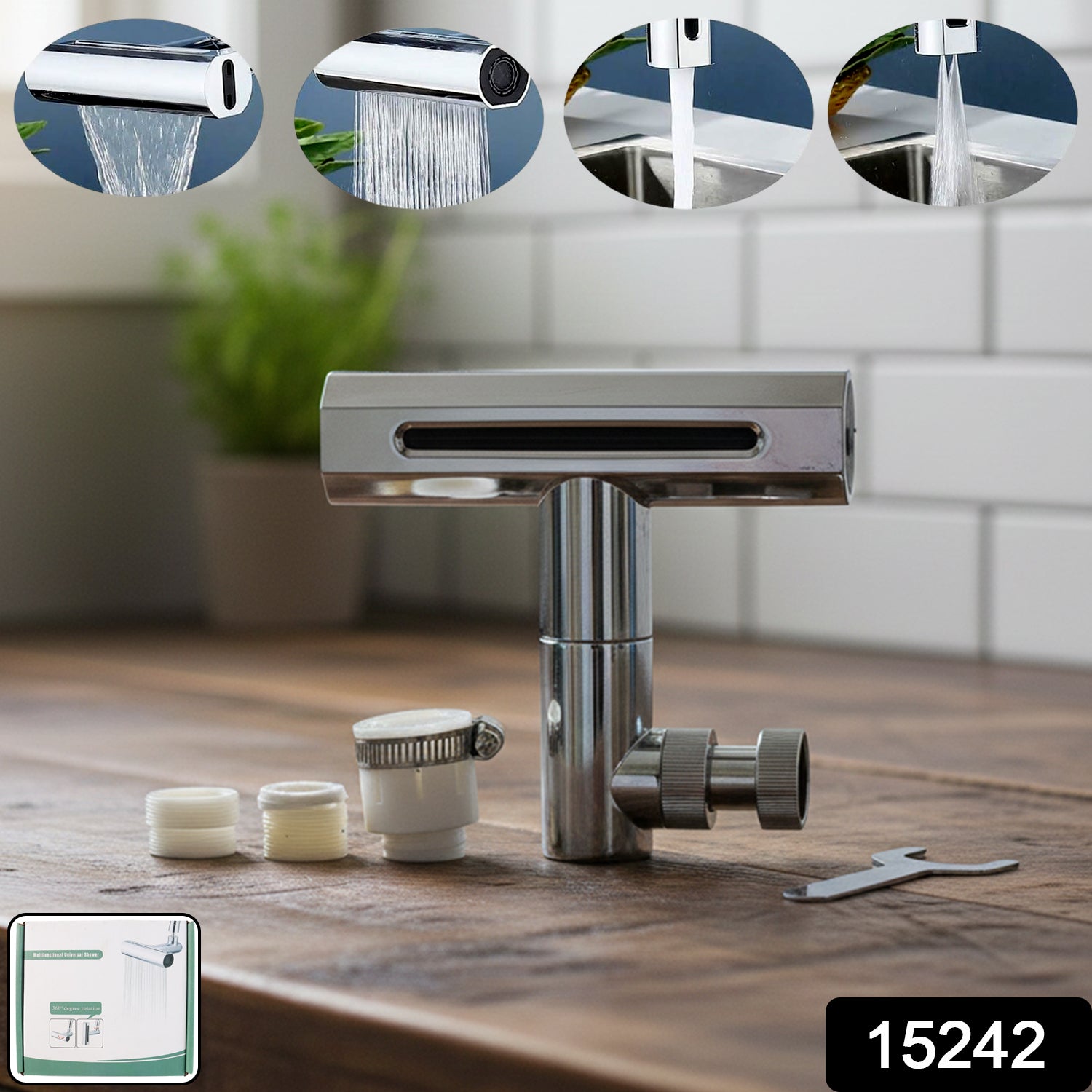 Plastic Universal Shower Head – Adjustable, High Pressure & Water Saving (1 Pc) Signaturekarts